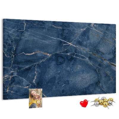 Prikbord marineblauw marmer met lichte aderen