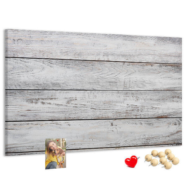 Kurk prikbord rustiek hout met witte afwerking