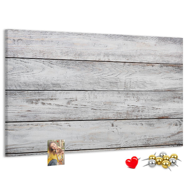 Kurk prikbord rustiek hout met witte afwerking