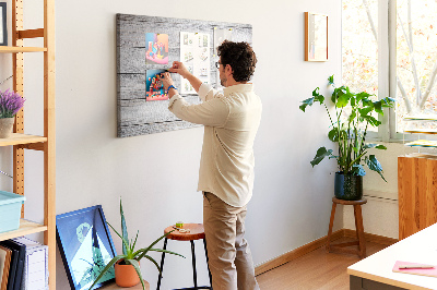 Kurk prikbord rustiek hout met witte afwerking