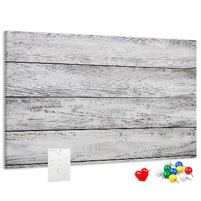 Kurk prikbord rustiek hout met witte afwerking
