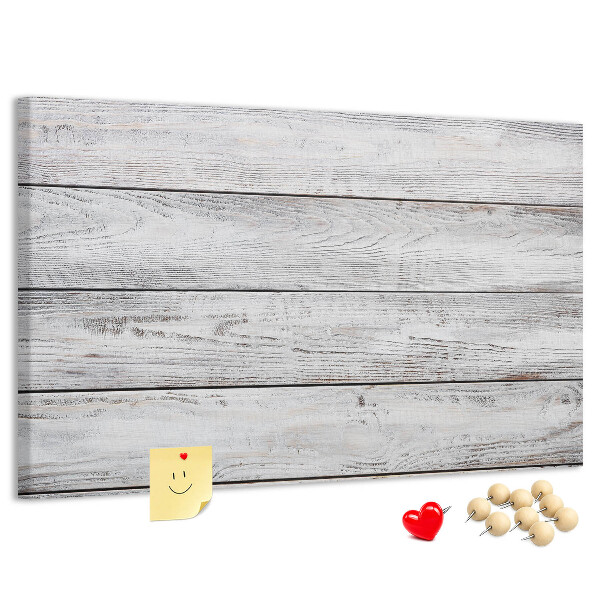 Kurk prikbord rustiek hout met witte afwerking