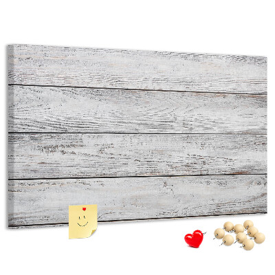 Kurk prikbord rustiek hout met witte afwerking