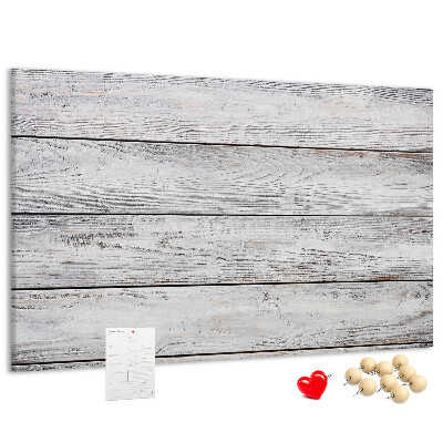 Kurk prikbord rustiek hout met witte afwerking