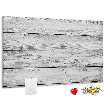 Kurk prikbord rustiek hout met witte afwerking