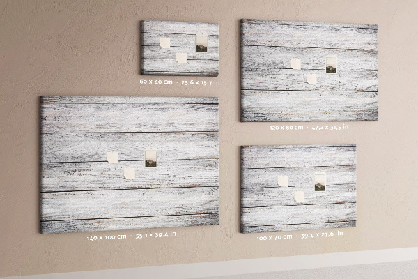 Kurk prikbord rustiek hout met witte afwerking