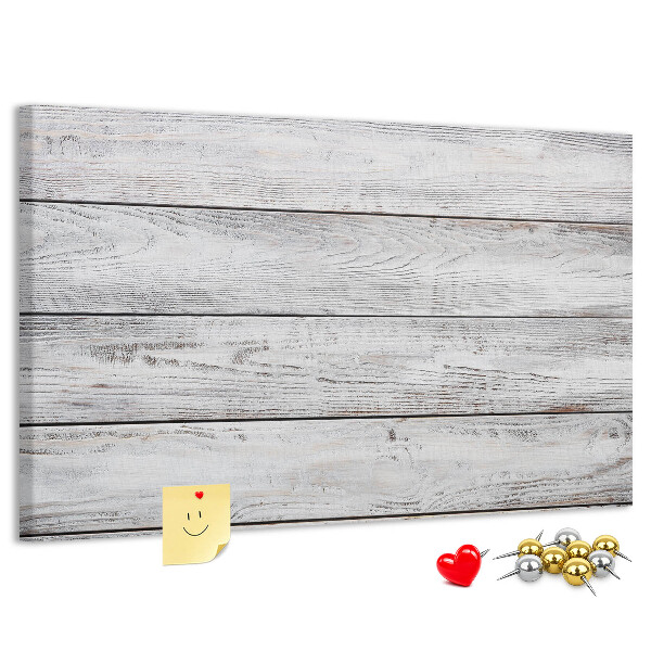 Kurk prikbord rustiek hout met witte afwerking