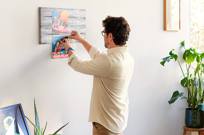 Kurk prikbord rustiek hout met witte afwerking