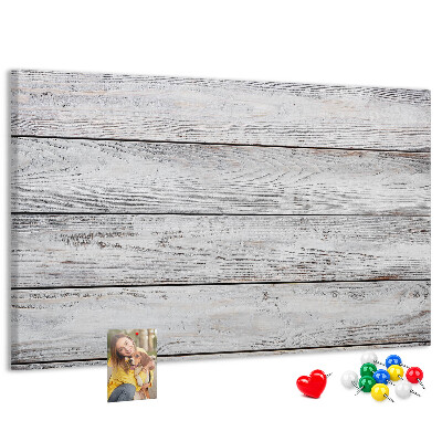 Kurk prikbord rustiek hout met witte afwerking