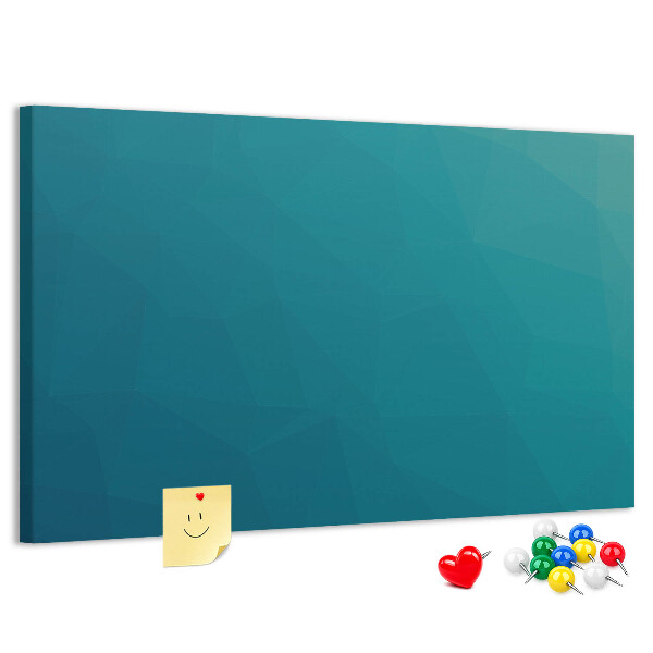 met geometrische vormen in blauwe tinten