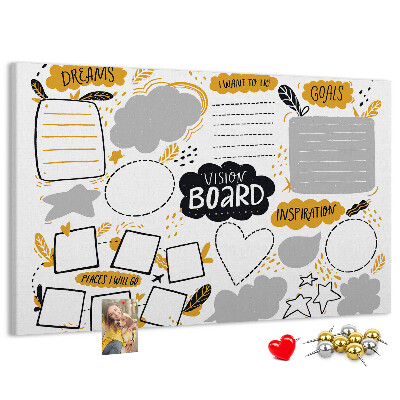 Prikbord voor doelen en dromen
