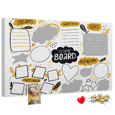 Prikbord voor doelen en dromen