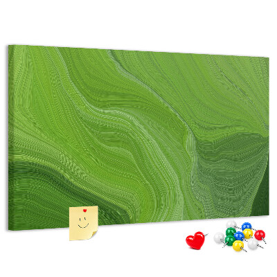 Kurkbord met groene golven en delicate lijnen