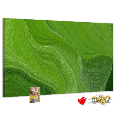 Kurkbord met groene golven en delicate lijnen