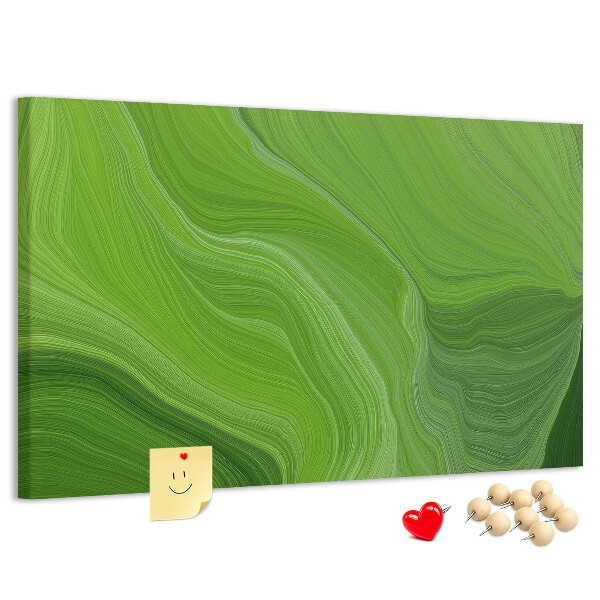 Kurkbord met groene golven en delicate lijnen