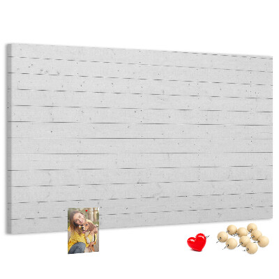 Kurk prikbord met witte houtlook
