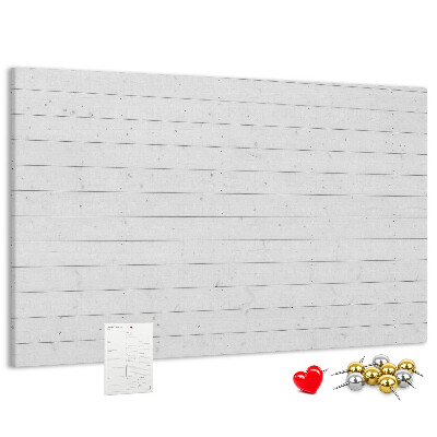 Kurk prikbord met witte houtlook