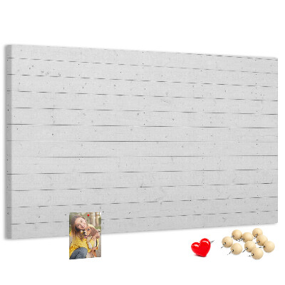 Kurk prikbord met witte houtlook