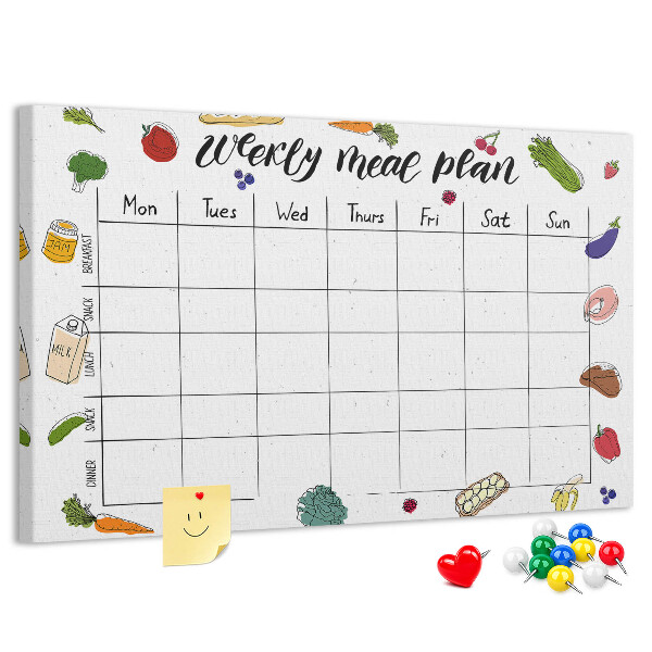 Kurkbord maaltijdplan voor de hele week