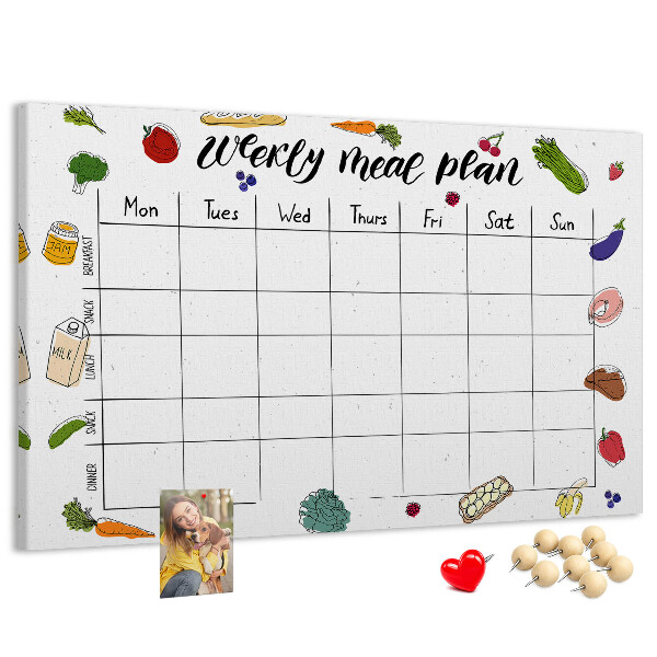 Kurkbord maaltijdplan voor de hele week