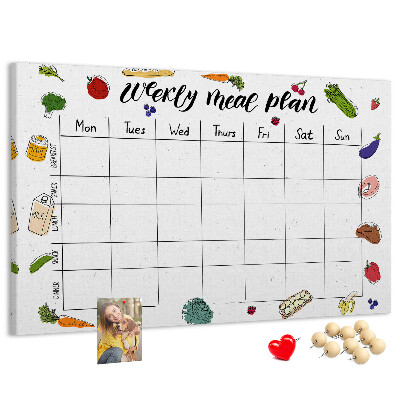 Kurkbord maaltijdplan voor de hele week