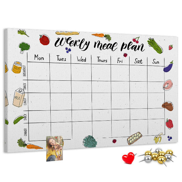 Kurkbord maaltijdplan voor de hele week