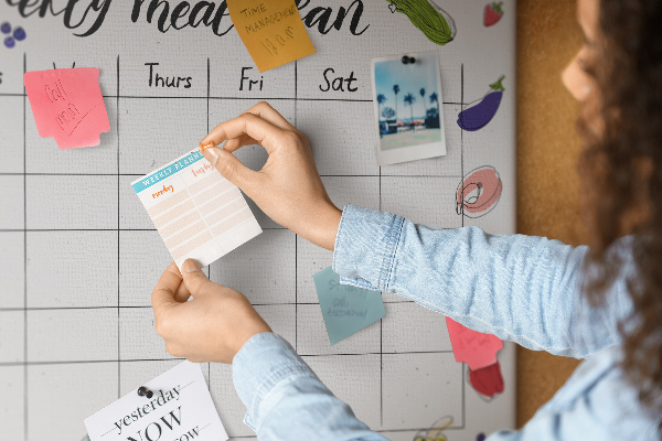 Kurkbord maaltijdplan voor de hele week