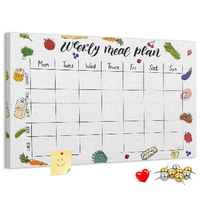 Kurkbord maaltijdplan voor de hele week