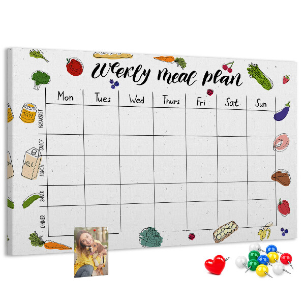 Kurkbord maaltijdplan voor de hele week