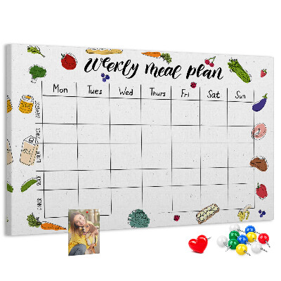 Kurkbord maaltijdplan voor de hele week