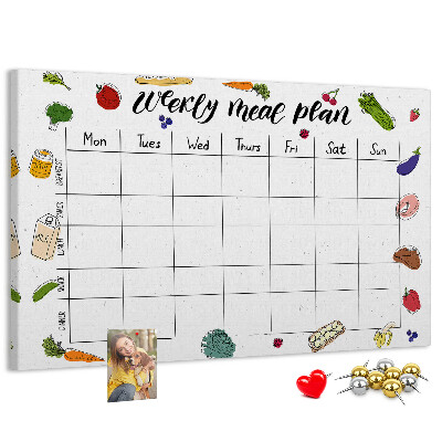 Kurkbord maaltijdplan voor de hele week