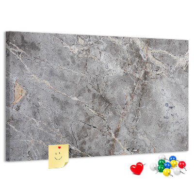 Prikbord met elegant grijs marmerpatroon