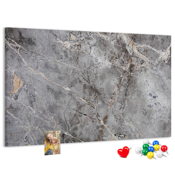 Prikbord met elegant grijs marmerpatroon