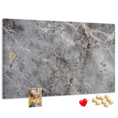 Prikbord met elegant grijs marmerpatroon