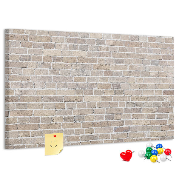 met een stijlvolle print van een bakstenen muur in neutrale tinten