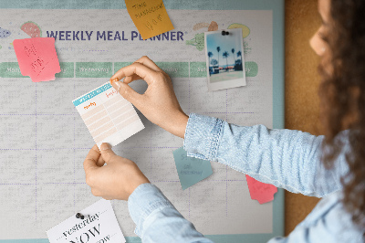 Maaltijdplanner prikbord voor elke week