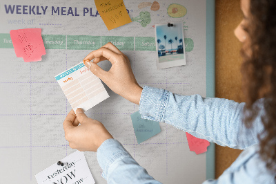 Maaltijdplanner prikbord voor elke week