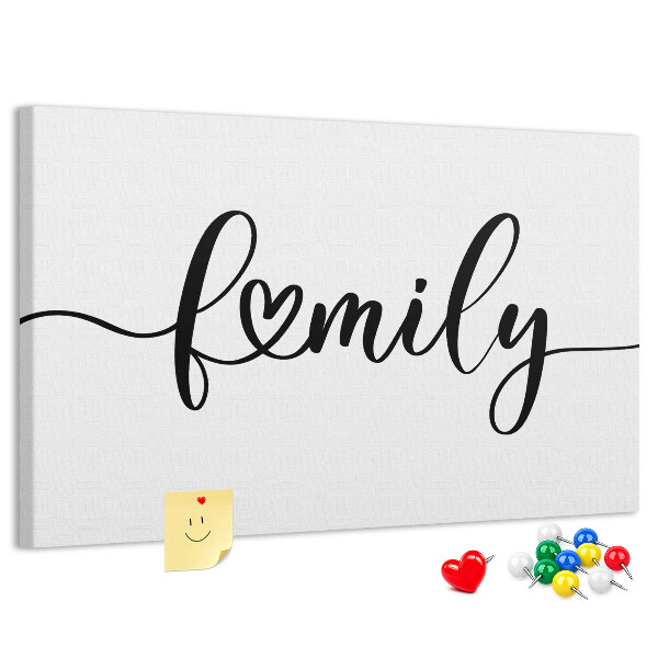 Prikbord familiebanden in elegante stijl