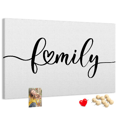 Prikbord familiebanden in elegante stijl