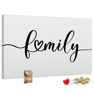 Prikbord familiebanden in elegante stijl