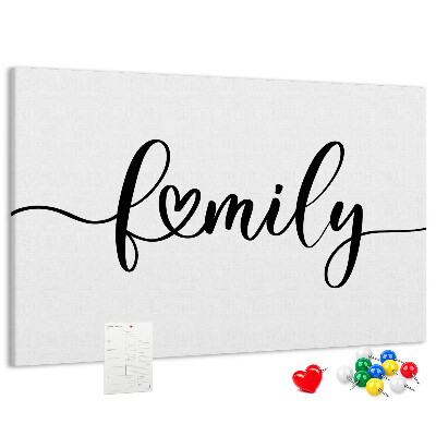 Prikbord familiebanden in elegante stijl