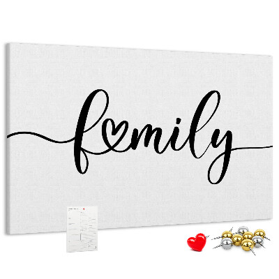 Prikbord familiebanden in elegante stijl