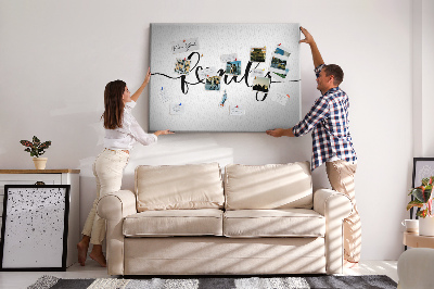 Prikbord familiebanden in elegante stijl