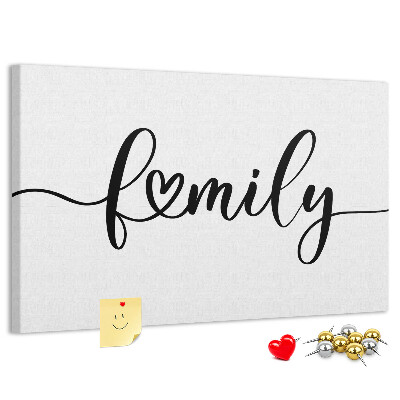 Prikbord familiebanden in elegante stijl