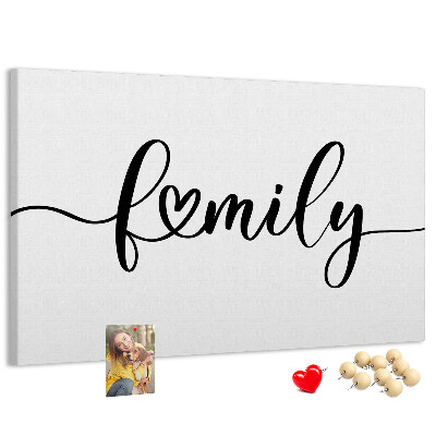 Prikbord familiebanden in elegante stijl