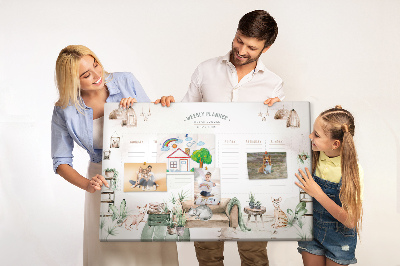 Weekplanner van kurk in huiselijke stijl
