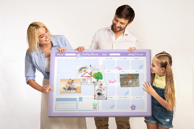 Kurk prikbord jaarplanner in pastelkleuren