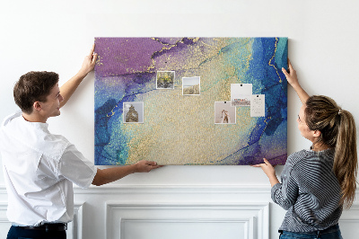 Prikbord met abstract patroon in verschillende blauwtinten