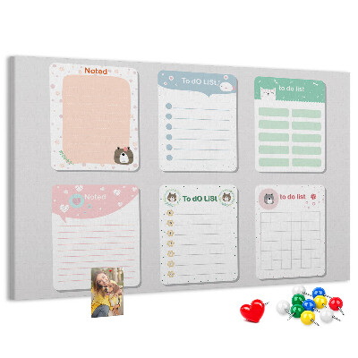 Prikbord kleurrijke notitieboekjes met een dierenmotief