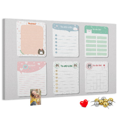 Prikbord kleurrijke notitieboekjes met een dierenmotief